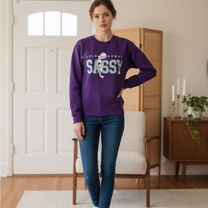 Warner Bros Looney Tunes Lola Bunny Sassy Medium (8-10)  Crewneck Sweatshirt NWT